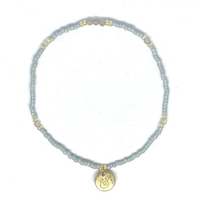 bits and pieces mandala de masca yogini rosa bracelets chakra labrodorite gemstone grey gold