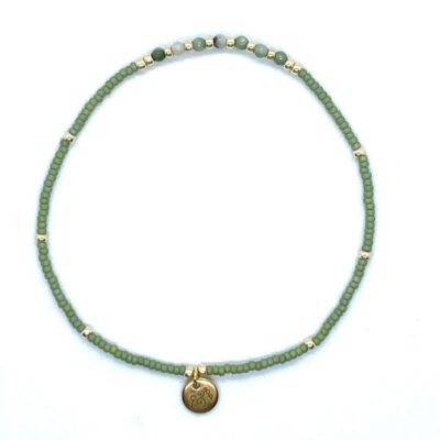 bits and pieces choose happy jade beads bracelet miyuki green gold