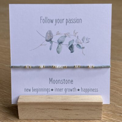 bits and pieces follow your passion moonstone gemstone bracelet miyuki beads