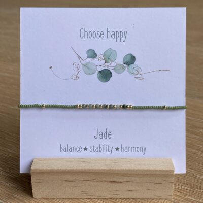 bits and pieces choose happy jade beads bracelet miyuki green gold