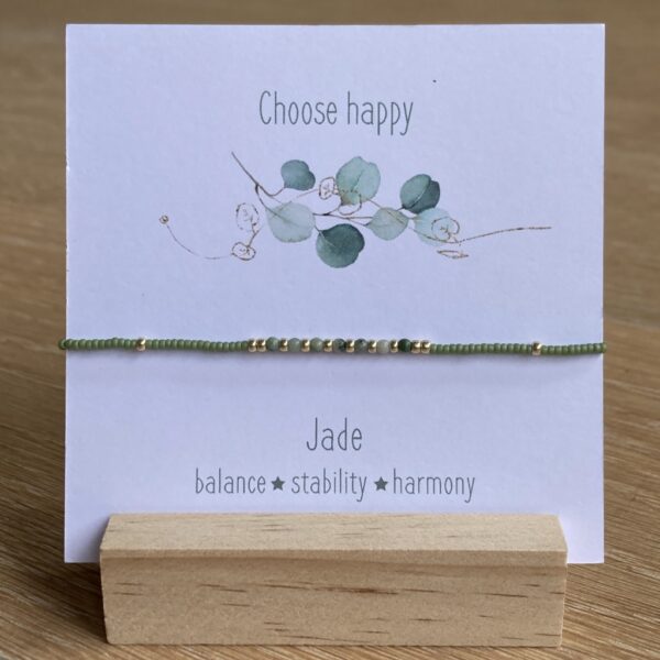 bits and pieces choose happy jade beads bracelet miyuki green gold