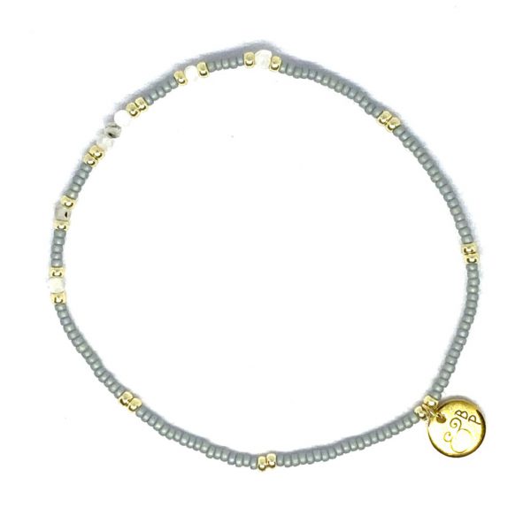 bits and pieces gemstone gift bracelets follow your passion moonstone maansteen miyuki beads kralen armband grey grijs