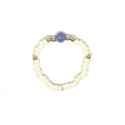 miyuki beads kralen gold silver bits and pieces blue sodalite gemstone off white beige sold gold filled