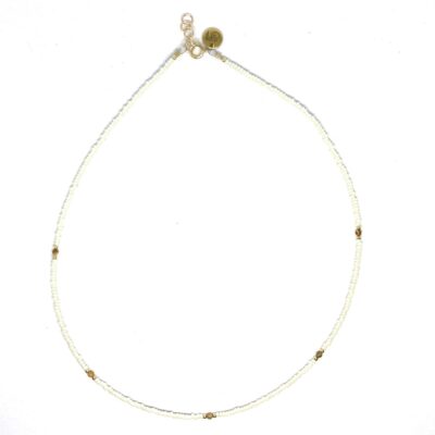 bits and pieces necklace ketting miyuki beads kralen gold filled camel brown tiger eye gemstone