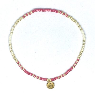 miyuki beads kralen gold silver bits and pieces fuchsia off white