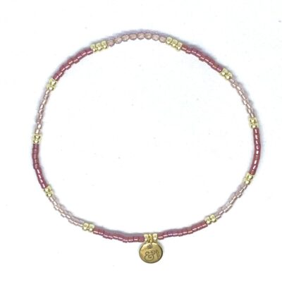 miyuki beads kralen gold silver bits and pieces pink glass lila facet beads