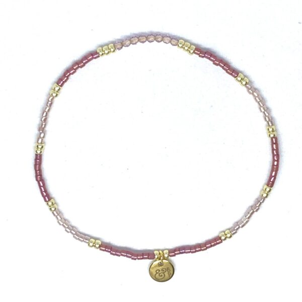 miyuki beads kralen gold silver bits and pieces pink glass lila facet beads