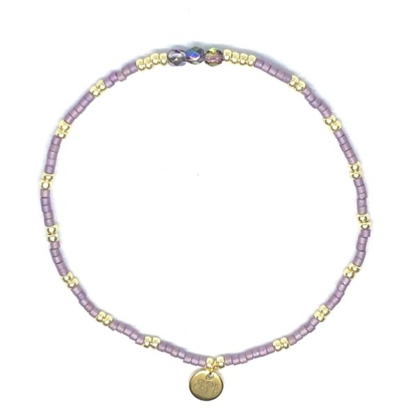 miyuki beads kralen gold silver bits and pieces purple lila glass beads
