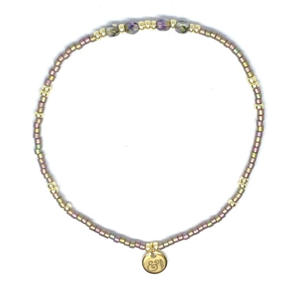 miyuki beads kralen gold silver bits and pieces purple lila glass beads