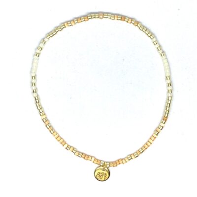 miyuki beads kralen gold silver bits and pieces orange off white