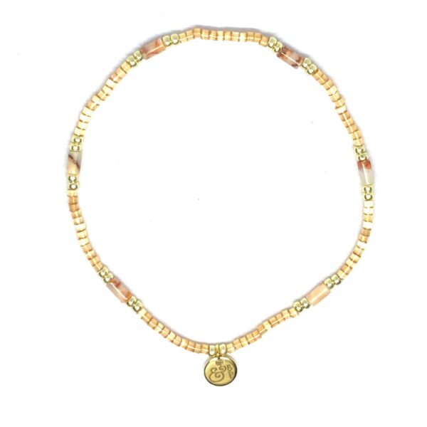 miyuki beads kralen gold silver bits and pieces orange off white picasso jasper gemstone