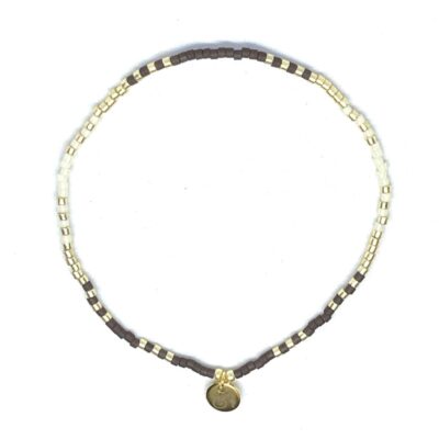 miyuki beads kralen gold silver bits and pieces brown off white