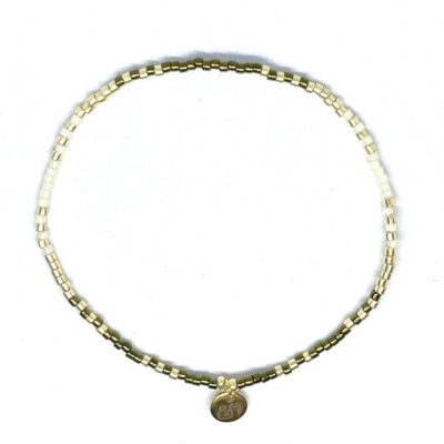 miyuki beads kralen gold silver bits and pieces olive green off white glass beads