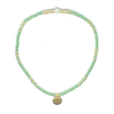 miyuki beads kralen gold silver bits and pieces green white moonstone gemstone