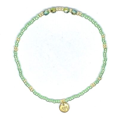 miyuki beads kralen gold silver bits and pieces green glass beads