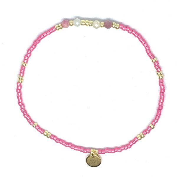 miyuki beads kralen gold silver bits and pieces tourmaline gemstone pink white multi colored