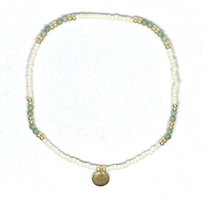 miyuki beads kralen gold silver bits and pieces off white beige green strawberry quartzglass beads