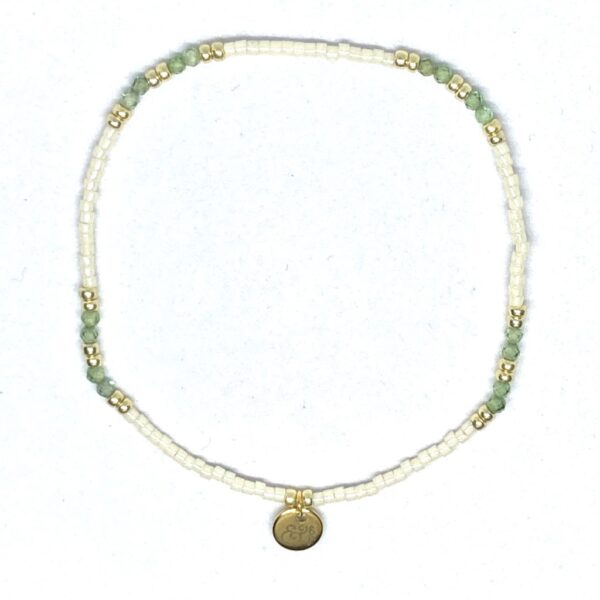 miyuki beads kralen gold silver bits and pieces off white beige green strawberry quartzglass beads