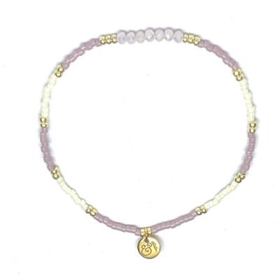 miyuki beads kralen gold silver bits and pieces off white lila glass beads