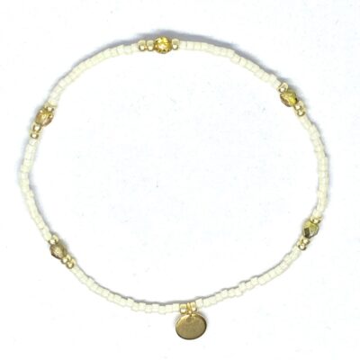 miyuki beads kralen gold silver bits and pieces off white yellow glass beads