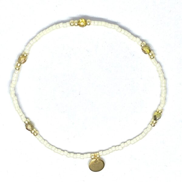 miyuki beads kralen gold silver bits and pieces off white yellow glass beads