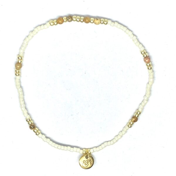 miyuki beads kralen gold silver bits and pieces off white beige brown picture jaspar gemstones glass beads