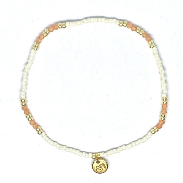 miyuki beads kralen gold silver bits and pieces off white orange glass beads