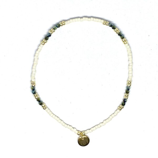 miyuki beads kralen gold silver bits and pieces off white green multi colored glass beads