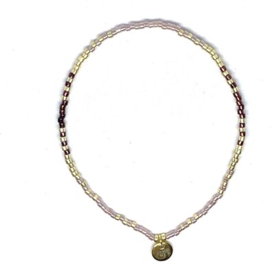 miyuki beads kralen gold silver bits and pieces dark red light pink glass beads
