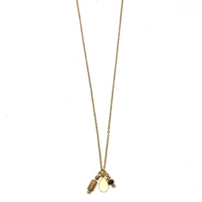 bits and pieces jewelry stainless steel necklaces gold camel dark brown