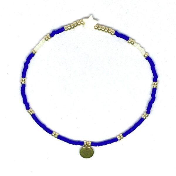 miyuki beads kralen gold silver bits and pieces cobalt blue off white shell
