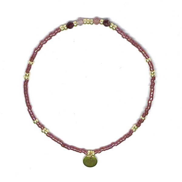 miyuki beads kralen gold silver bits and pieces pink tourmaline gemstone multi color