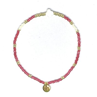 miyuki beads kralen gold silver bits and pieces fuchsia off white shell