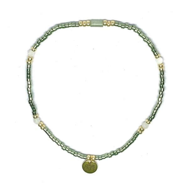 miyuki beads kralen gold silver bits and pieces ogreen off white green aventurine gemstone