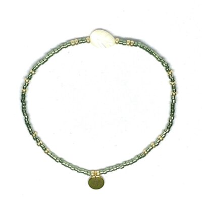 miyuki beads kralen gold silver bits and pieces ogreen off white shell