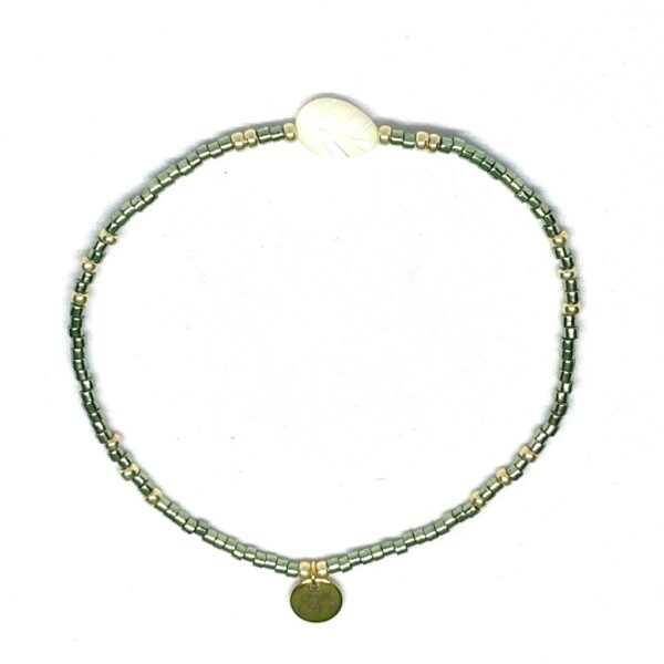 miyuki beads kralen gold silver bits and pieces ogreen off white shell