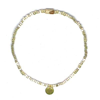miyuki beads kralen gold silver bits and pieces kaki beige brown dalamation jasper gemstone
