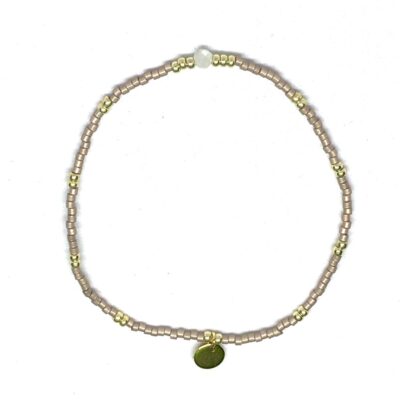 miyuki beads kralen gold silver bits and pieces lila pinkish moonstone gemstone off white