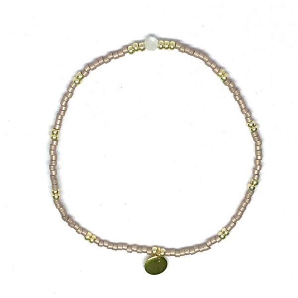 miyuki beads kralen gold silver bits and pieces lila pinkish moonstone gemstone off white