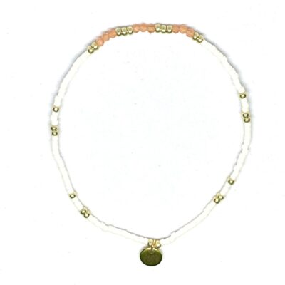 miyuki beads kralen gold silver bits and pieces off white orange peach glass beads