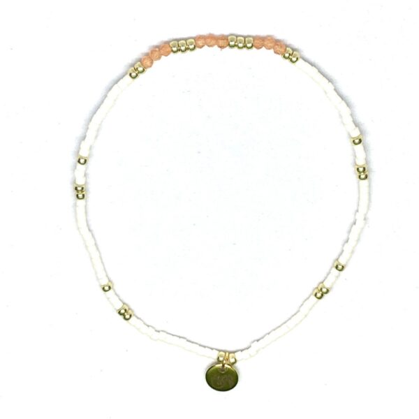 miyuki beads kralen gold silver bits and pieces off white orange peach glass beads