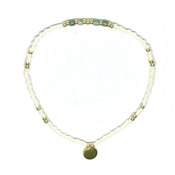 miyuki beads kralen gold silver bits and pieces ogreen off white green aventurine gemstone