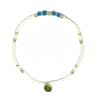 miyuki beads kralen gold silver bits and pieces off white turquoise glass beads