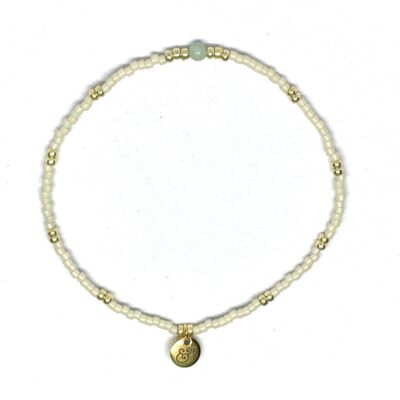 miyuki beads kralen gold silver bits and pieces off white apatite gemstone