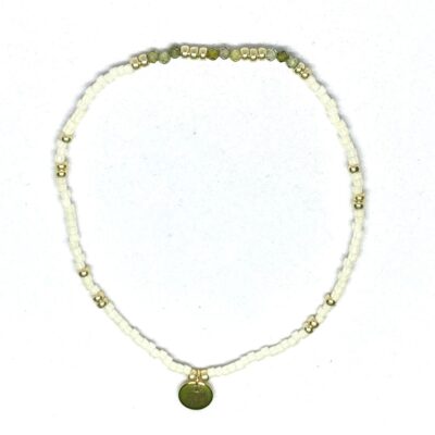 miyuki beads kralen gold silver bits and pieces ogreen off white green zircon gemstone