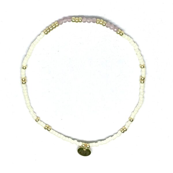 miyuki beads kralen gold silver bits and pieces lila off white glass beads