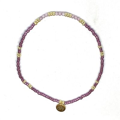 miyuki beads kralen gold silver bits and pieces off white purple amathyst gemstone