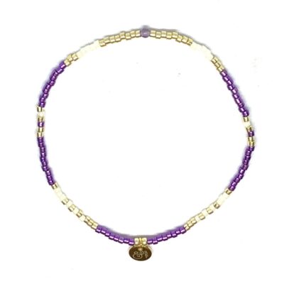 miyuki beads kralen gold silver bits and pieces off white purple amathyst gemstone glass beads