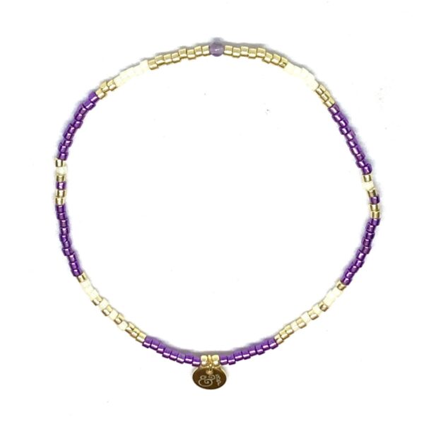 miyuki beads kralen gold silver bits and pieces off white purple amathyst gemstone glass beads