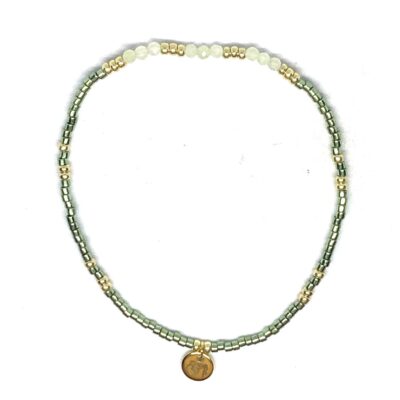 miyuki beads kralen gold silver bits and pieces white green glass beads